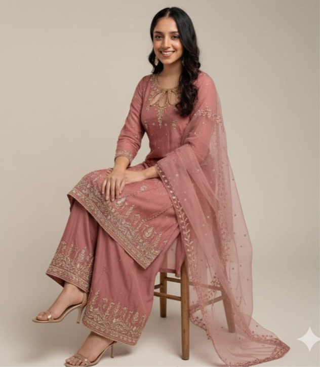 Festive wear fully stiched T Fully Stitched Ready to Wear Set