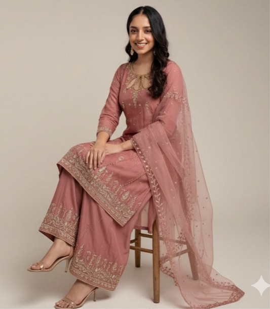 Festive wear fully stiched T Fully Stitched Ready to Wear Set