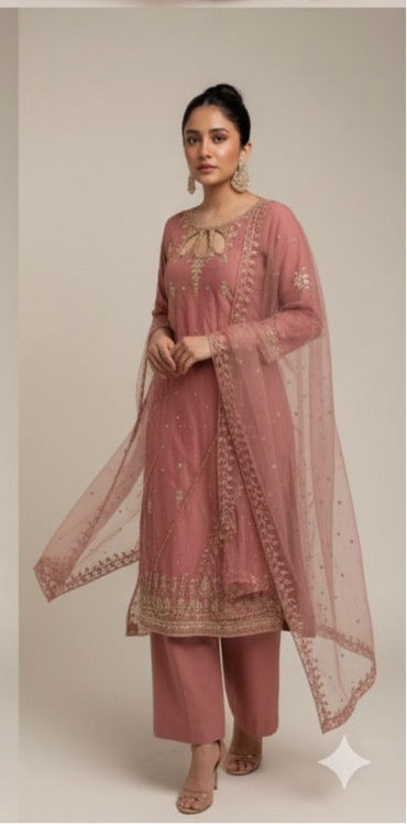 Festive wear fully stiched T Fully Stitched Ready to Wear Set