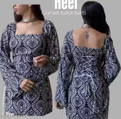 Trending corset back kurti