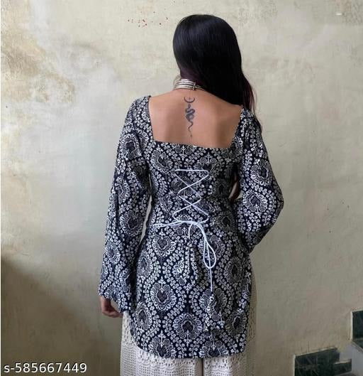 Trending corset back kurti