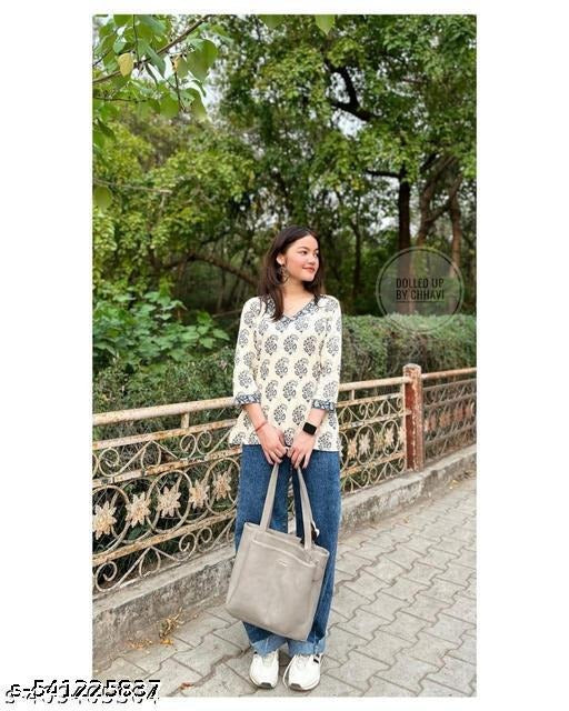 Women Trending Royal printed short Kurti